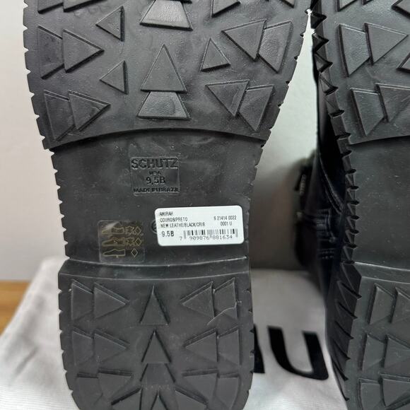 Schutz Amirah Boots in Black Leather Women's Size 9.5 - Picture 10 of 10